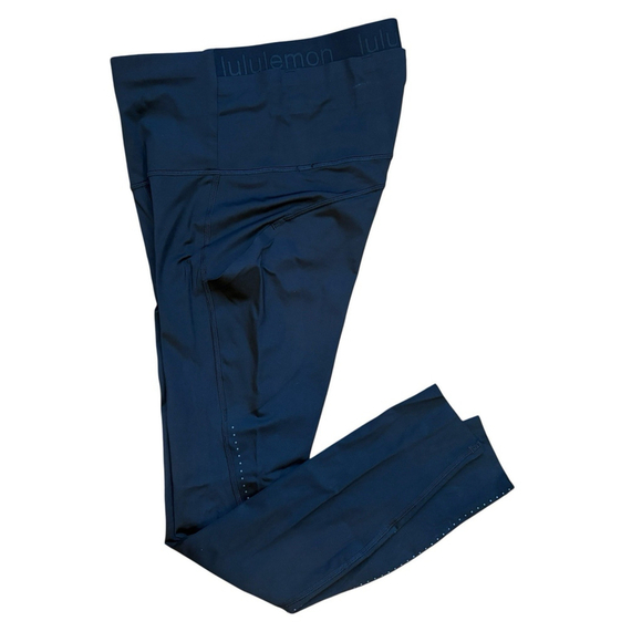 Lululemon Fast Free 7/8 Tight Leggings Pants Black Reflective Running 25" Sz 4 - Picture 2 of 14